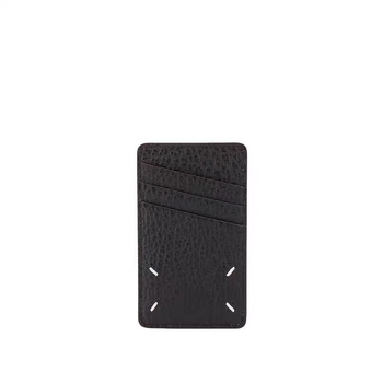 PYC УНИСЕКС вертикален портфейл за карти — кожа от първи слой, четирипрътен шев, принт с букви