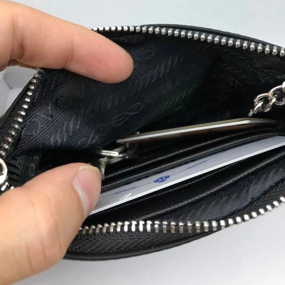 PU монетник с цип, унисекс дизайн, портфейл за карти с няколко слота, компактен, подплата от полиестер.