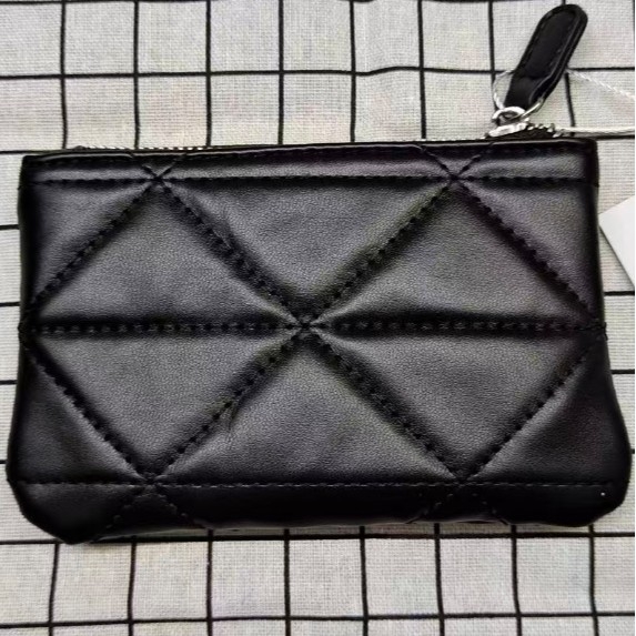 PU монетник с цип, унисекс дизайн, портфейл за карти с няколко слота, компактен, подплата от полиестер.