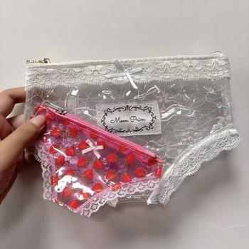 Kozmetička torba u obliku ručne torbe, PVC, japanski stil čipke, višestruka namjena za putovanja i skladištenje šminke