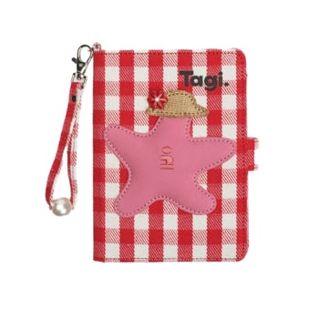 Паспортен държател и джоб за карти с синджир — канва, животински принт, женски модел, минималистичен тих лукс, пролет 2025