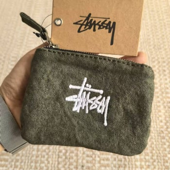 Portofel pentru monede din pânză, cu model litere, căptușeală din nylon, unisex, Primăvara 2025