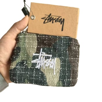 Portofel pentru monede din pânză, cu model litere, căptușeală din nylon, unisex, Primăvara 2025