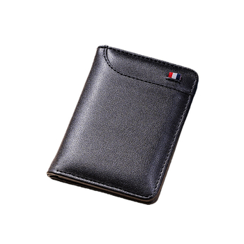 Мъжки PU портфейл със вертикален дизайн, слот за шофьорска книжка и отдел за карти