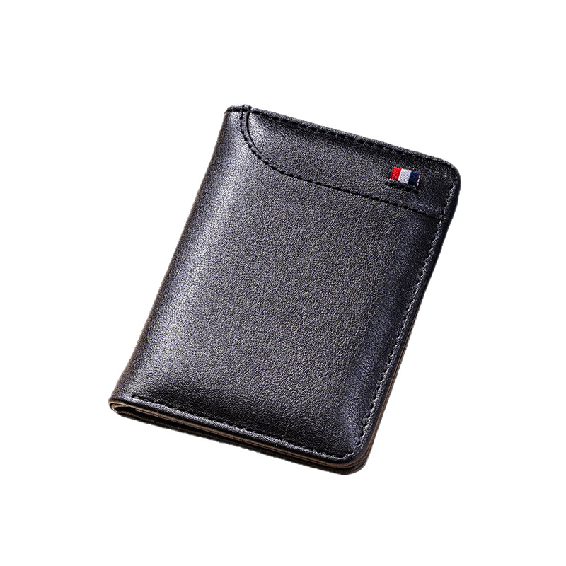 Мъжки PU портфейл със вертикален дизайн, слот за шофьорска книжка и отдел за карти