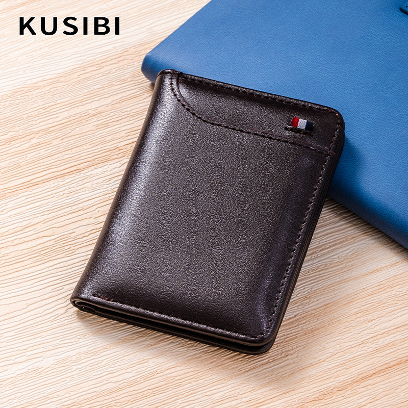 Мъжки PU портфейл със вертикален дизайн, слот за шофьорска книжка и отдел за карти