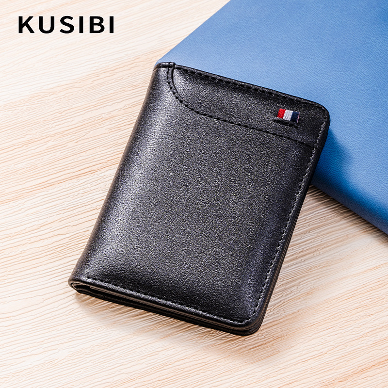 Мъжки PU портфейл със вертикален дизайн, слот за шофьорска книжка и отдел за карти