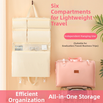 Sedem v jednom cestovná taška na uskladnenie, Oxfordová tkanina, štýl kabelky na rameno, cestovný organizér pre kozmetiku a kuchynské uloženie
