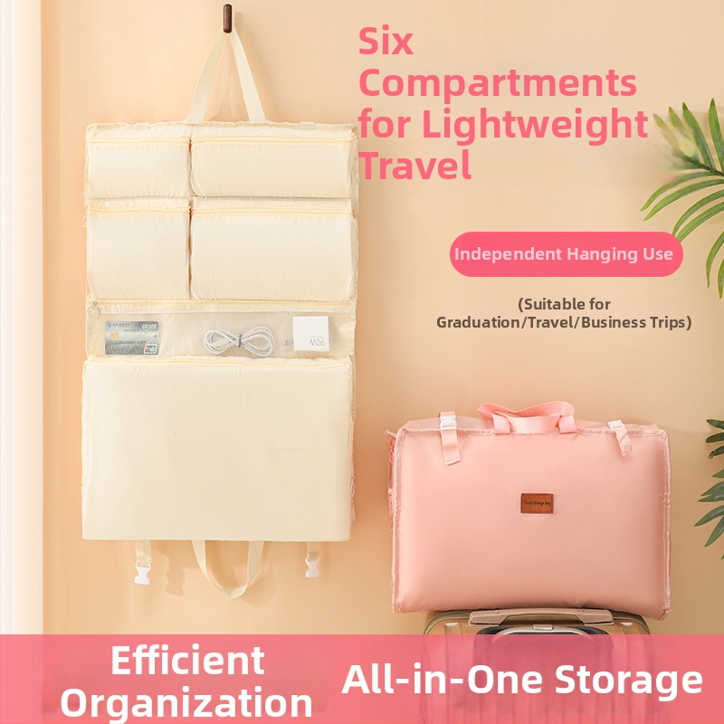 Sedem v jednom cestovná taška na uskladnenie, Oxfordová tkanina, štýl kabelky na rameno, cestovný organizér pre kozmetiku a kuchynské uloženie