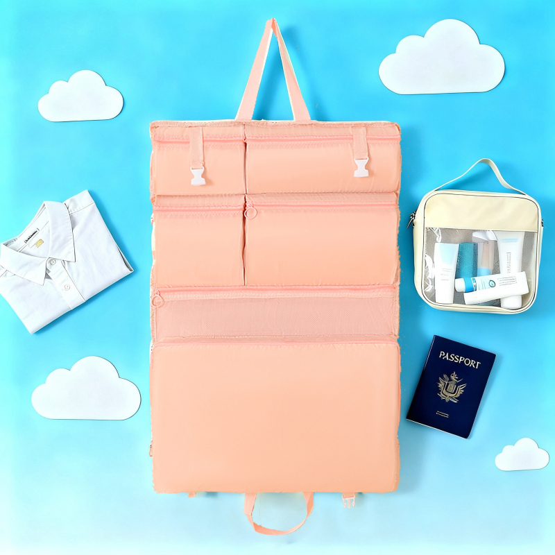 Sedem v jednom cestovná taška na uskladnenie, Oxfordová tkanina, štýl kabelky na rameno, cestovný organizér pre kozmetiku a kuchynské uloženie