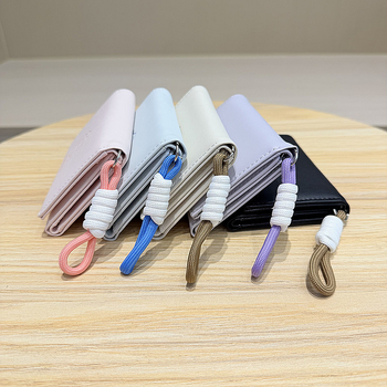 Portofel Bear Print din PU cu lanyard - foarte ușor, capacitate extinsă, căptușeală poliester, Dane, vară 2025