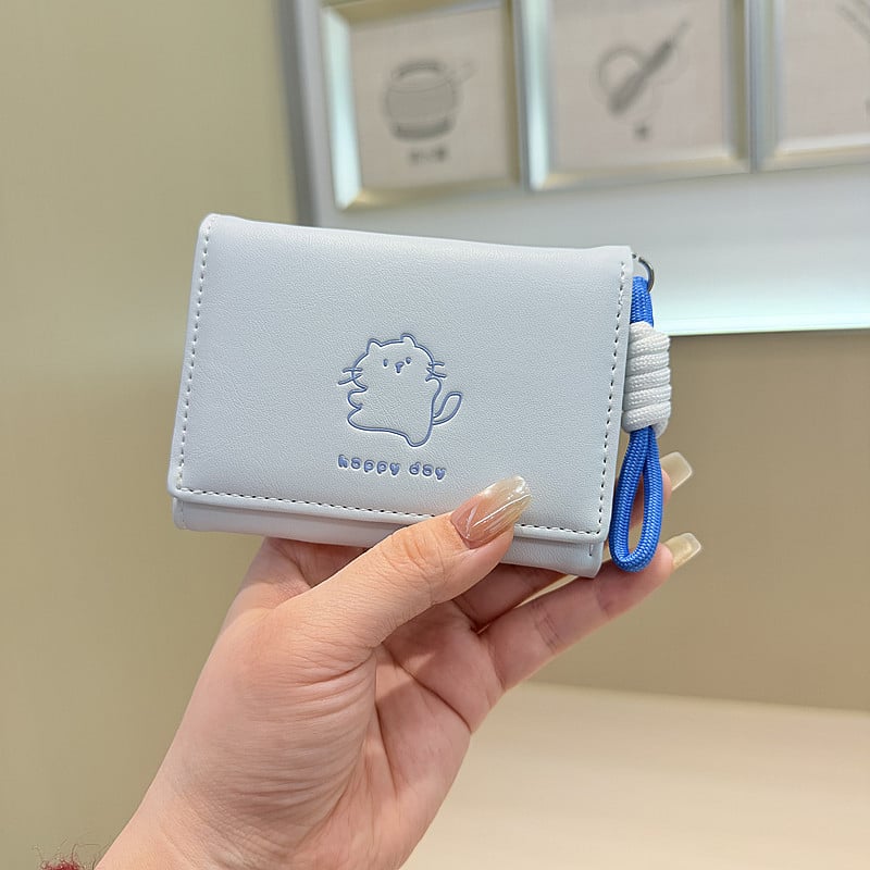 Portofel Bear Print din PU cu lanyard - foarte ușor, capacitate extinsă, căptușeală poliester, Dane, vară 2025