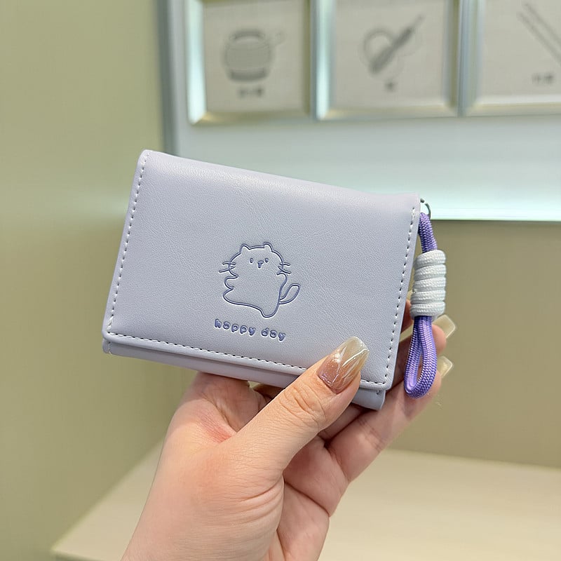 Portofel Bear Print din PU cu lanyard - foarte ușor, capacitate extinsă, căptușeală poliester, Dane, vară 2025