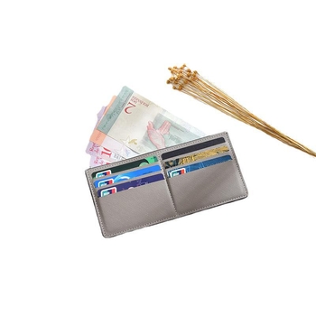 Държач за карти от PU кожа, унисекс, градски минималистичен стил, 1 отделение