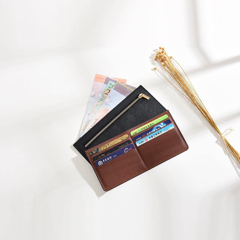 Държач за карти от PU кожа, унисекс, градски минималистичен стил, 1 отделение