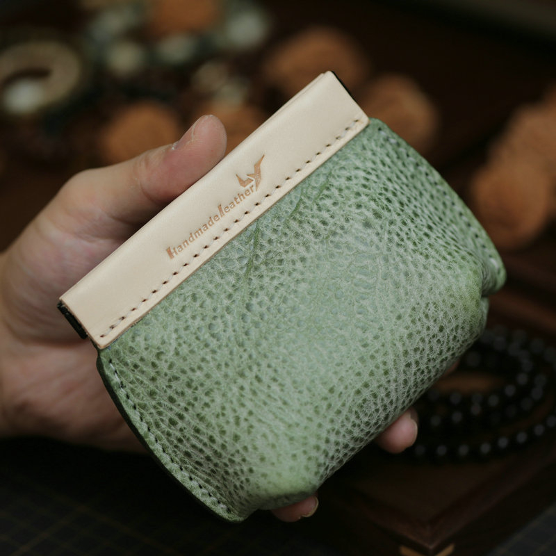 Portofel Monede Lanyu – Piele de vacă, Model simplu, Stil retro, Unisex, Captuseală din piele de vacă