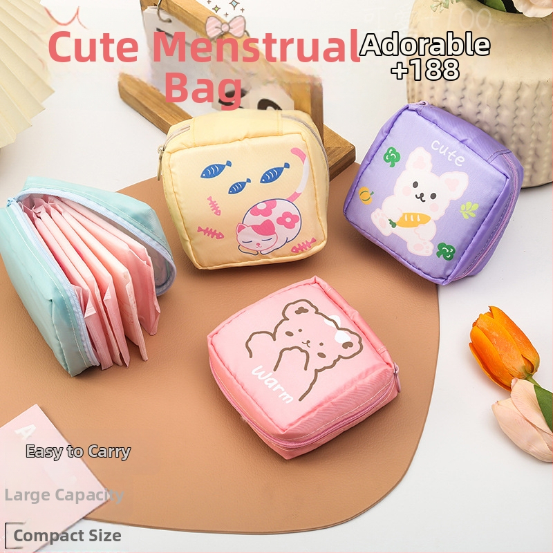 Soaring taška na skladovanie hygienických vložiek, kuboidálny tvar, nylonová, model 02, viacúčelová pre cestovanie a kozmetiku