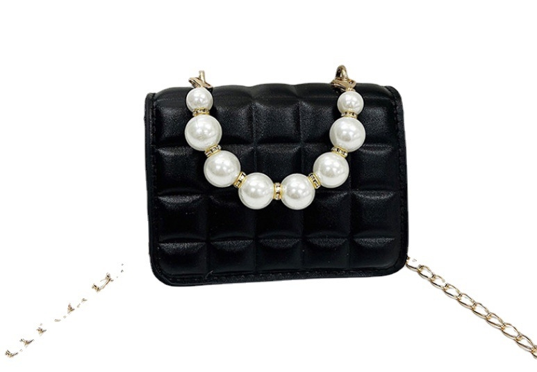 Geantă crossbody pentru copii în stil coreean, material PU, formă orizontală pătrată, închidere cu clapetă, buzunar interior cu fermoar