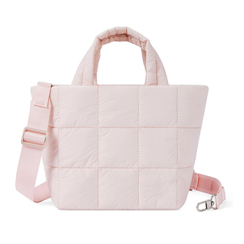 Dama quiltirana crossbody torba, puh izgled, svakodnevna torba za rameno s podesivim remenom, dijamantno šivanje