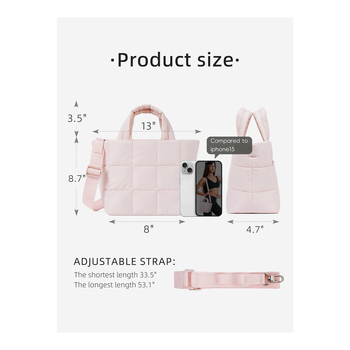 Dama quiltirana crossbody torba, puh izgled, svakodnevna torba za rameno s podesivim remenom, dijamantno šivanje