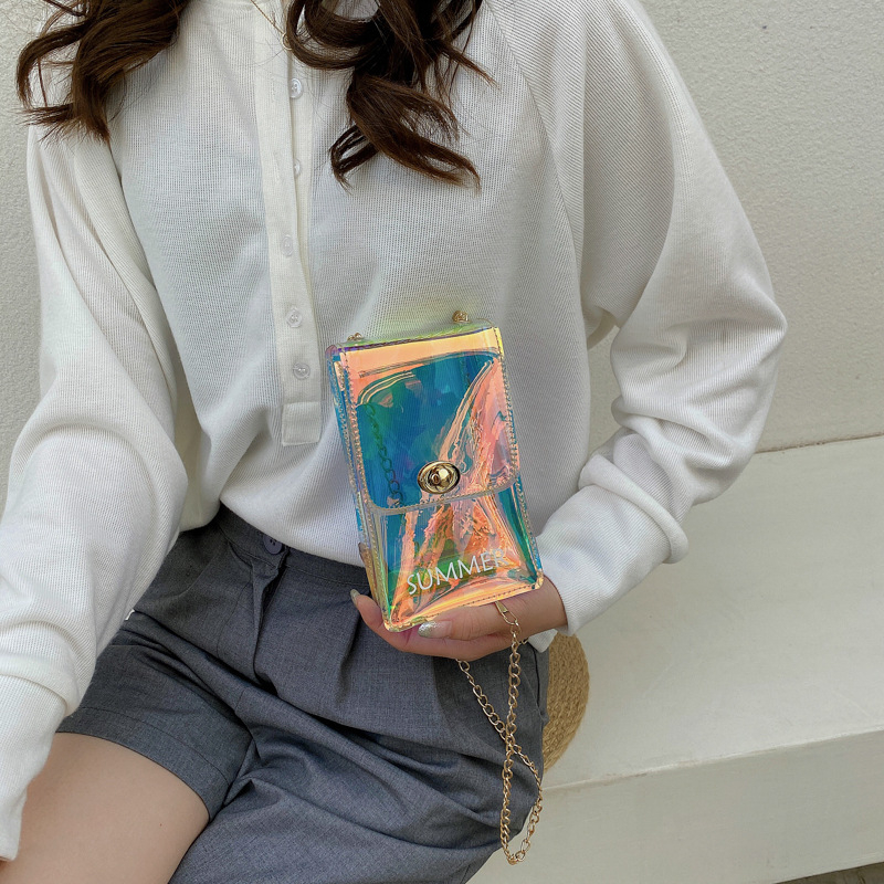 Geantă de umăr din PVC, stil street, formă vertical pătrată, închidere magnetică, fără căptușeală