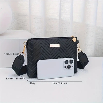 PU klasična clutch torba s jednim remenom, zatvaračem, džepom za mobitel, poliester podstava, gradski stil