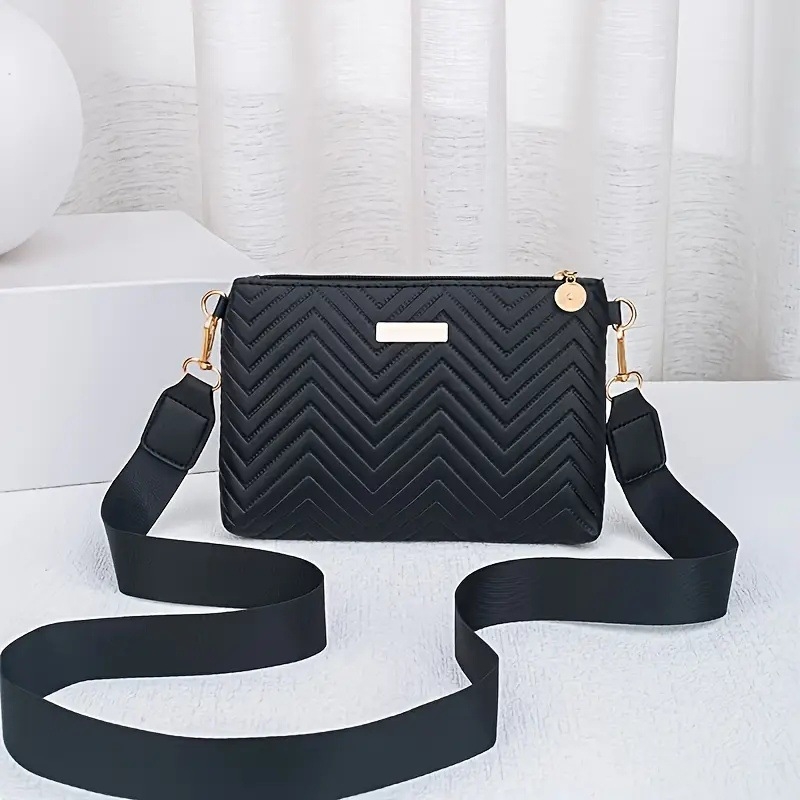 PU klasična clutch torba s jednim remenom, zatvaračem, džepom za mobitel, poliester podstava, gradski stil
