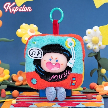 Capelon plush θήκη ακουστικών και πορτοφόλι για κέρματα – κοντή βελούδινη γούνα, γέμισμα PP βάμβακι