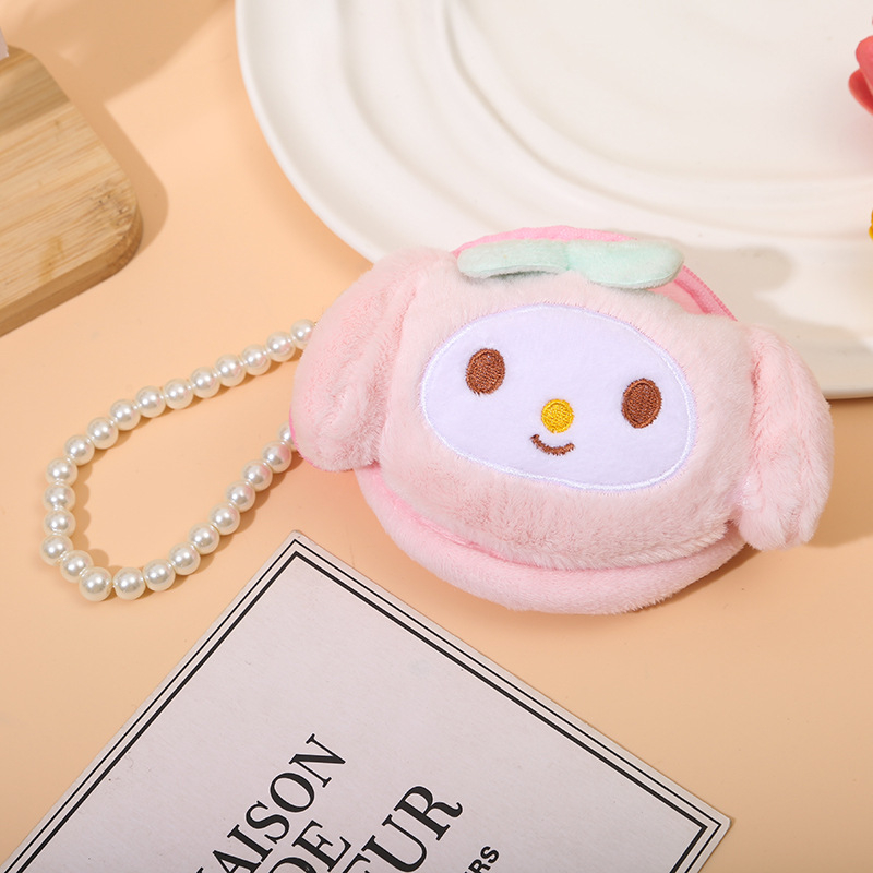 Portofel pluș pentru monede cu model animal, stil proaspăt și dulce, brand Yayao