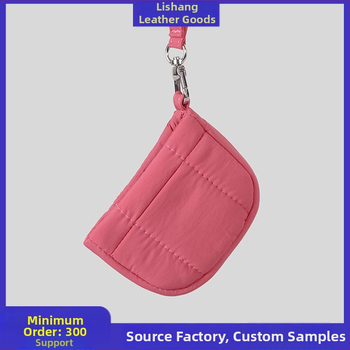 Portofel mini cu fermoar, nylon, formă ovală, unisex, buzunar pentru carduri