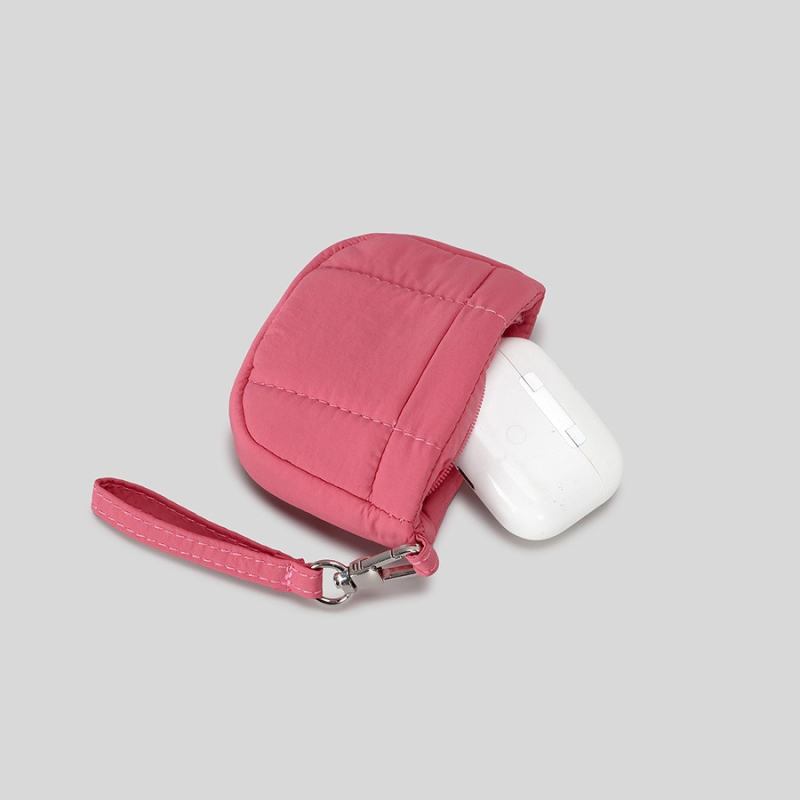 Portofel mini cu fermoar, nylon, formă ovală, unisex, buzunar pentru carduri