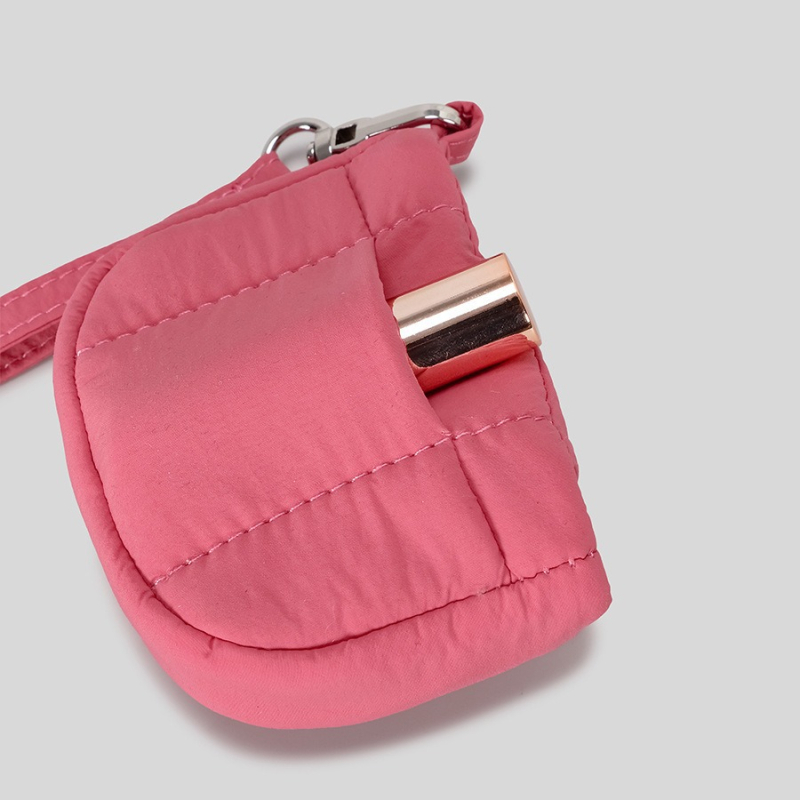 Portofel mini cu fermoar, nylon, formă ovală, unisex, buzunar pentru carduri