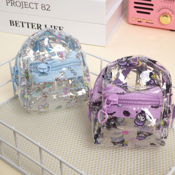 Portofel pentru monede din PVC, model desen animație, stil proaspăt și drăguț, unisex, primăvara 2025