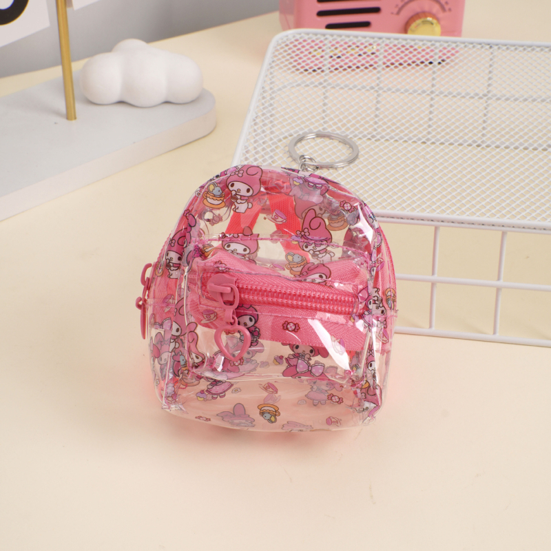 Portofel pentru monede din PVC, model desen animație, stil proaspăt și drăguț, unisex, primăvara 2025