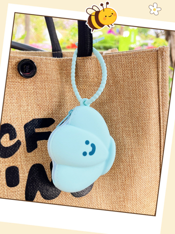 Portofel din silicon cu model de albină, breloc mini pentru monede, unisex, rezistent la apă și uzură