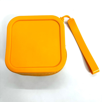 Portofel pentru monede din silicon, unisex, stil urban minimalist, model solid, căptușeală din silicon