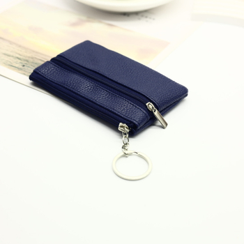 Portofel pentru monede din PU, stil urban simplu, monocrom, rezistent la apă