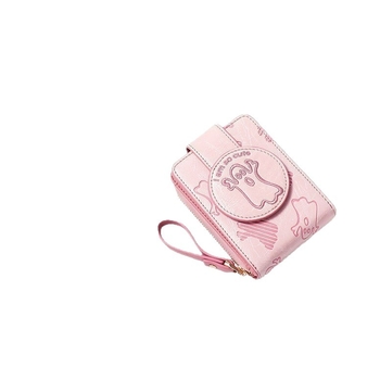 Portofel PU pentru carduri, cu mai multe compartimente, pliabil, anti-furt, model anime, pentru femei