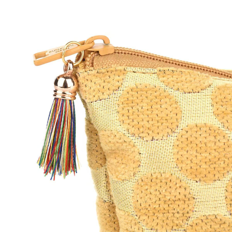 Portofel Kusuguru Chenille Jacquard pentru monede, unisex, model animale, stil proaspăt și dulce, fără căptușeală, toamnă 2025