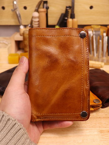 Portofel din piele de vită, lucrat manual, capacitate mare, stil vertical clutch, exterior din primul strat de piele, căptușeală din piele de vită, unisex
