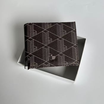 Unisex PU bifold novčanik s geometrijskim uzorkom, vodootporna unutarnja podstava od sintetičke kože