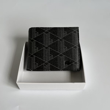 Unisex PU bifold novčanik s geometrijskim uzorkom, vodootporna unutarnja podstava od sintetičke kože