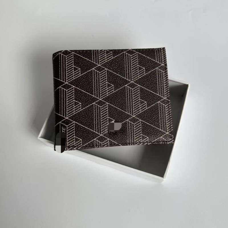 Unisex PU bifold novčanik s geometrijskim uzorkom, vodootporna unutarnja podstava od sintetičke kože
