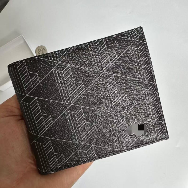 Unisex PU bifold novčanik s geometrijskim uzorkom, vodootporna unutarnja podstava od sintetičke kože