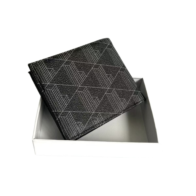 Unisex PU bifold novčanik s geometrijskim uzorkom, vodootporna unutarnja podstava od sintetičke kože