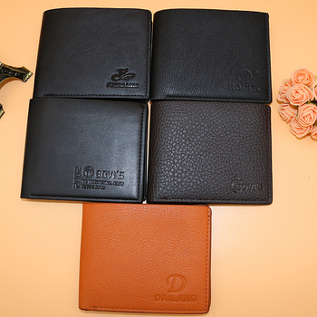 Portofel scurt pentru bărbați Mori Label, piele PU, model pătrat, buzunar pentru carduri, stil business zilnic, căptușeală din piele sintetică