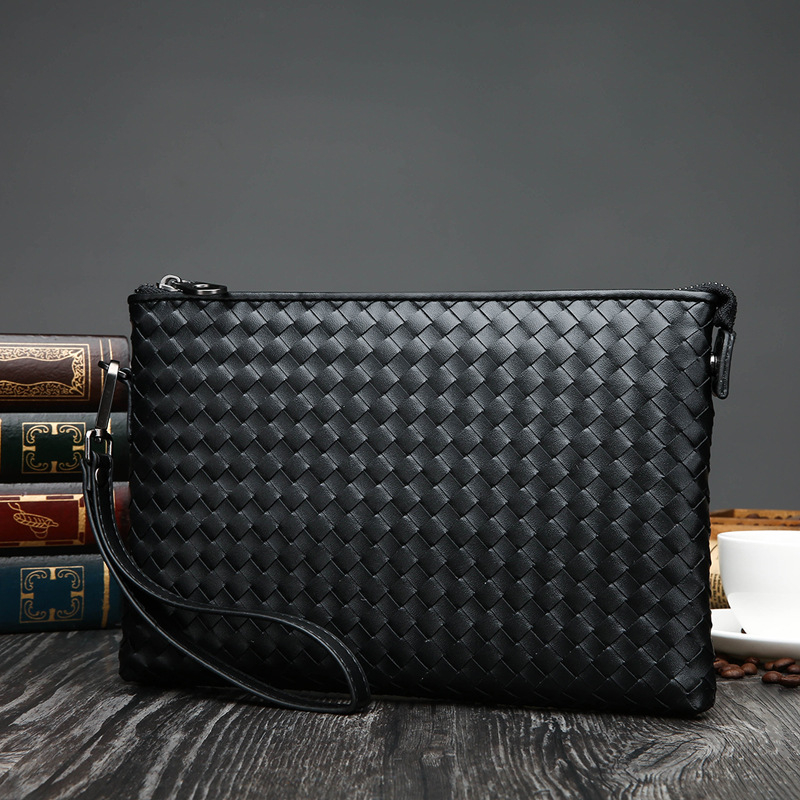 Muška clutch torba od mikrovlaknaste sintetičke kože, horizontalan kvadratni oblik, zatvaranje na zip, zaštita od krađe, unutarnji džepovi: džep sa zatvaračem, džep za mobitel, džep za ID
