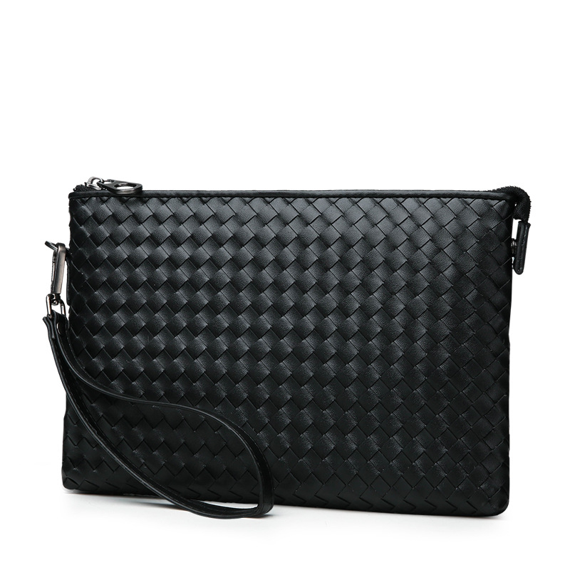 Muška clutch torba od mikrovlaknaste sintetičke kože, horizontalan kvadratni oblik, zatvaranje na zip, zaštita od krađe, unutarnji džepovi: džep sa zatvaračem, džep za mobitel, džep za ID