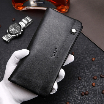 KAVYAVOGUE Férfi Pénztárca - Valódi Bőr, Első Réteg Tehénbőr, Hosszú, Üzleti Célokra