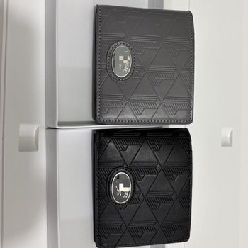 Portofel pentru bărbați - PU material, model geometric, stil de călătorie, fără căptușeală, primăvara 2025